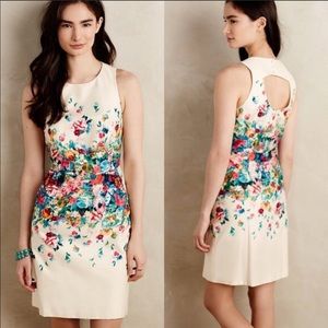 Maeve cream and floral dress from Anthropologie
